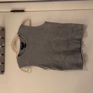 The Limited Gray Cotton Ribbed Knit Tank Top